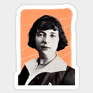 New Zealand writer Katherine Mansfield illustration Sticker